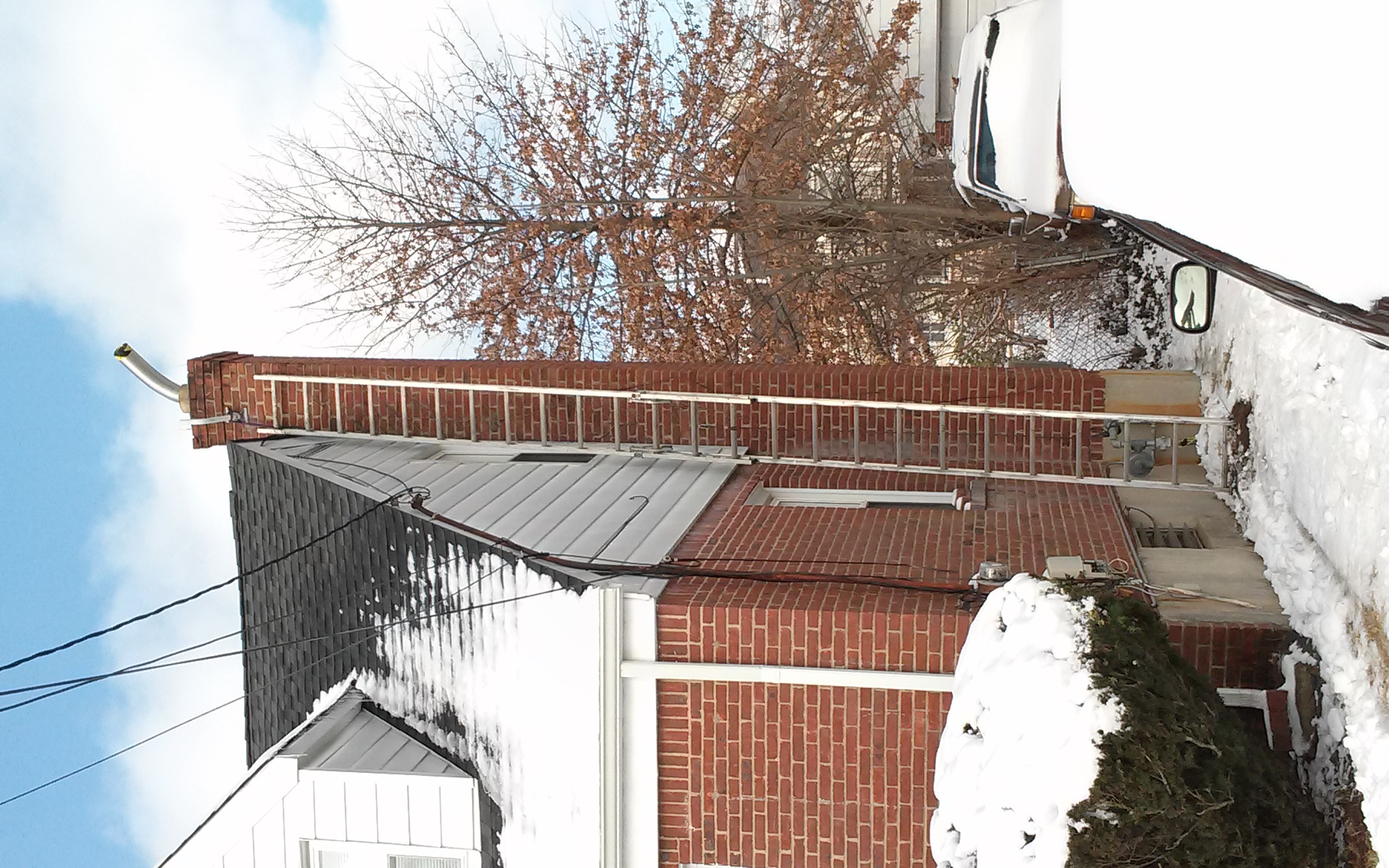 Stainless steel chimney liner installation in Babylon, NY